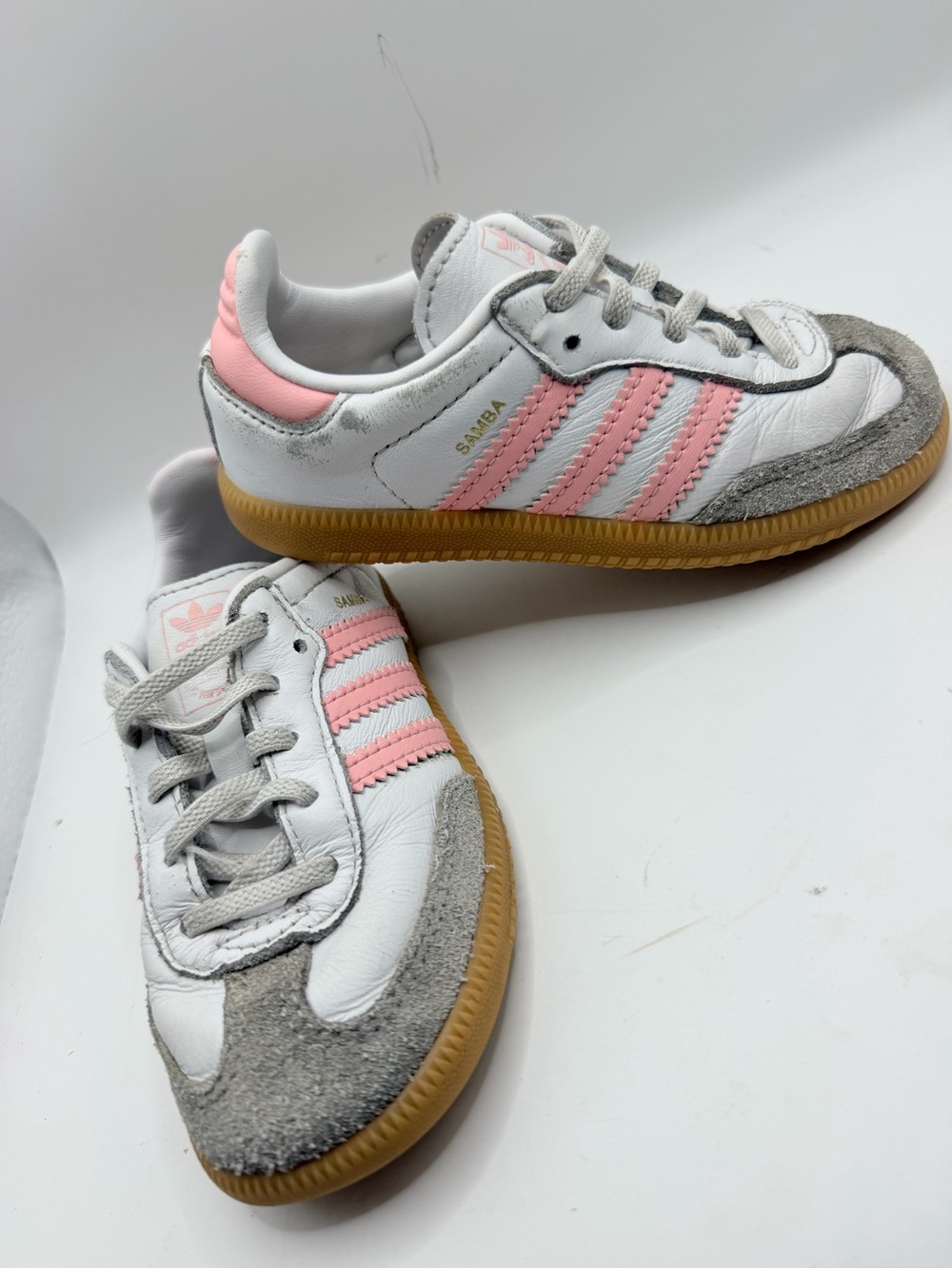 adidas Kids Samba Sneakers - White & Pink